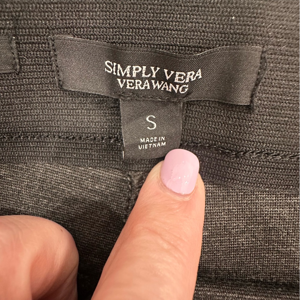 Simply Vera Vera Wang Charcoal Gray Slimming Ponte Bootcut Pants - Small - Picture 11 of 14